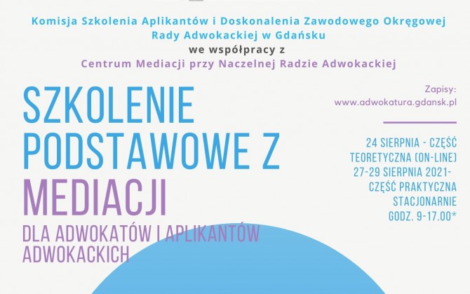 Szkolenia podstawowe z mediacji